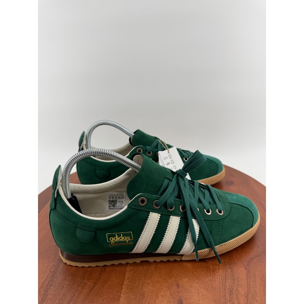 Adidas Samba 62 Sneakers Collegiate Green Suede Sneakers JI3218 Men 8 Women 9